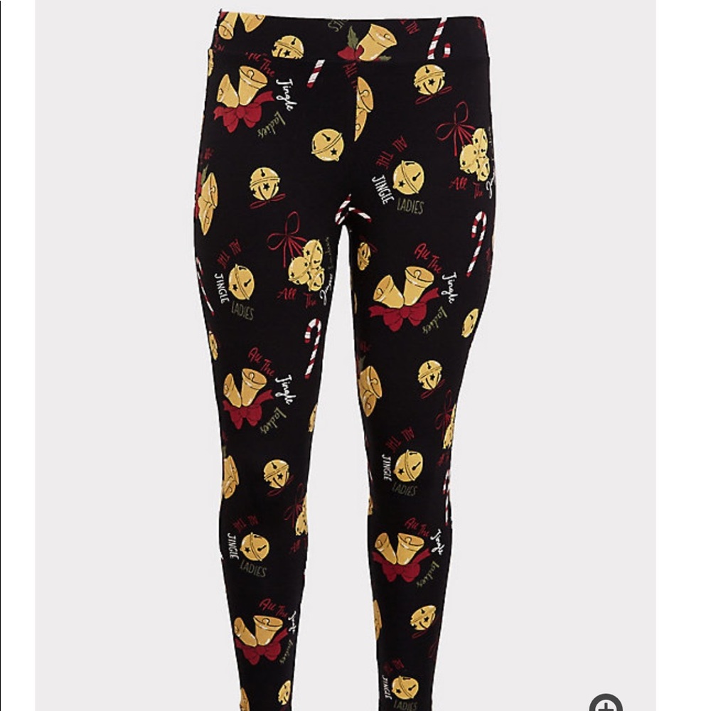 NWT torrid size 1 premium holiday Xmas  jingle bell leggings